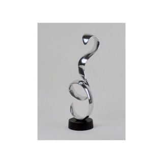 Modern Day Accents Aluminum Curly Ribbon Statue