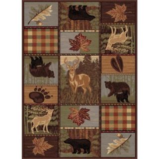Tayse Rugs Nature Multi 7 ft. 10 in. x 10 ft. 3 in. Lodge Area Rug 6568  Multi  8x11