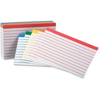 Esselte Oxford Color Coded Bar Ruling Index Cards