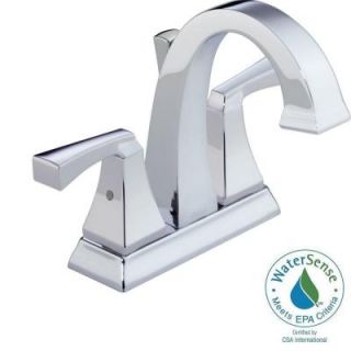 Delta Dryden 4 in. Centerset 2 Handle High Arc Bathroom Faucet in Chrome with Metal Pop Up 2551 MPU DST