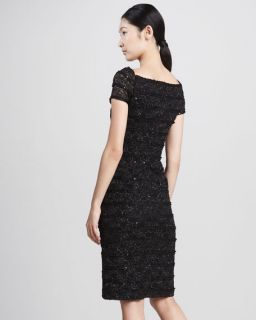 David Meister Sequined Sweetheart Cocktail Dress