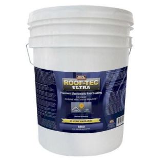 ANViL ROOF TEC Ultra 5 Gal. Siliconized and Microcell Elastomeric White Roof Coating 880005