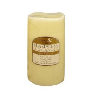 Brite Star 3 in. x 6 in. Flameless LED Candle Solid Ivory Vanilla Scented 45 791 11