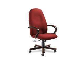 Global 49464TMMIM52 Enterprise High Back Tilt Chair, 26 1/2 x 27 x 47 1/2h, Burgundy/Tiger Mahogany