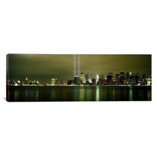 iCanvas Panoramic Beams of Light in New York Photographic Print on Canvas