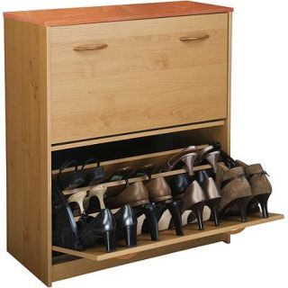 Shoe Cabinet, Double, Oak