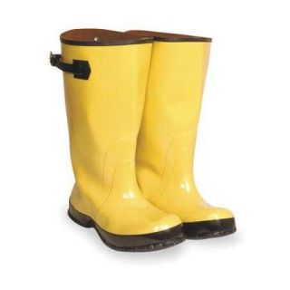 Value Brand Size 13 Plain Toe Overboots, Men's, Yellow/Black, 4T274