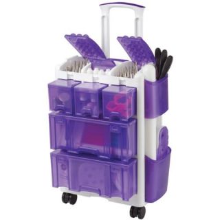Decorate Smart Ultimate Rolling Tool Caddy 10"X14.2"X22.5" White/Purple