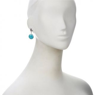 Jay King Crow's Peak Turquoise Drop Sterling Silver Earrings   7899480