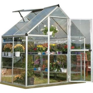 Palram Nature Series Hybrid Hobby Greenhouse, 6' x 4', Silver