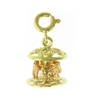 14k Two tone Gold Carousel Charm   10678943