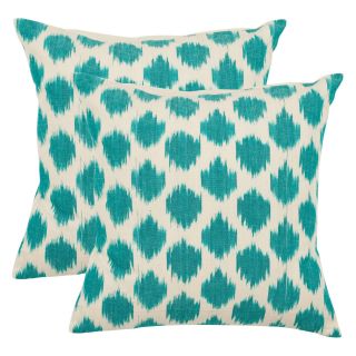 Safavieh Jillian Aqua Blue Decorative Pillows   Set of 2   Decorative Pillows