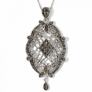 Sterling Silver Marcasite Medallion Pendant