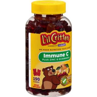L'il Critters Dietary Supplement Immune C Plus Zinc & Echinacea Gummy Bears, 190ct