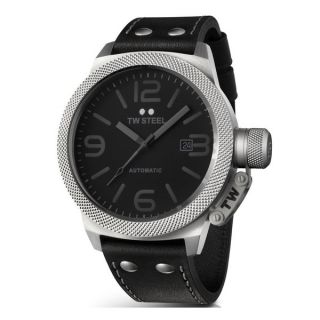 TW Mens Canteen Stainless Steel Black Watch
