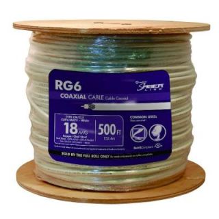 Southwire 500 ft. White RG6 18 AWG Coaxial Cable 56918345