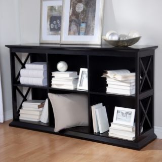 Belham Living Hampton Console Table Stackable Bookcase   Black