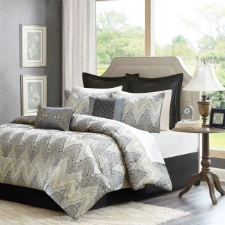 Regis 12 Piece Jacquard Comforter Set by Madison Park   Bedding and Bedding Sets