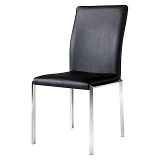 Armen Living Vengo Side Dining Chair   Black (Set of 2)