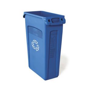 Rubbermaid Commercial Slim Jim Recycling Trash Can with Venting Channels   Recycling Bins