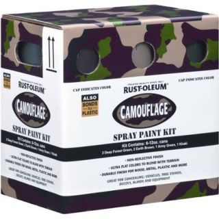 Rust Oleum Camouflage 6 Pack Spray Kit