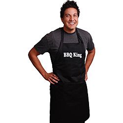 BBQ King Mens Black Apron   Shopping