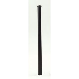 Gilpin Black Steel Decorative Fence Universal Post (Common 2 in x 2 in x 8 ft; Actual 2 in x 2 in x 8.00 ft)
