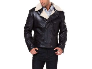 BGSD Men's "Grant" Lambskin Leather Bomber Jacket
