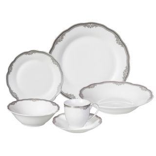 Lorren Home Trends Elizabeth 24 piece Porcelain Dinnerware Set