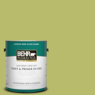 BEHR Premium Plus 1 gal. #P360 5 Citrus Peel Semi Gloss Enamel Interior Paint 340001