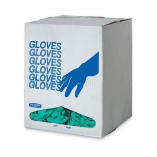 Lab Safety Supply 9DT21 9 Green Nitrile Disposable Gloves