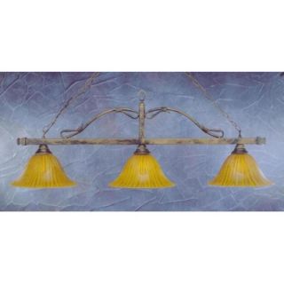 Light Wrought Iron Rope Kitchen Island Pendant by Toltec Lighting