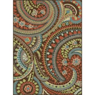 Tayse Rugs Deco Brown 5 ft. 3 in. x 7 ft. 3 in. Transitional Area Rug DCO1003 5x8