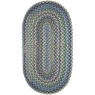 Capel Jamerson Blue 3 ft. x 5 ft. Braided Oval Area Rug 0032VS03000500400
