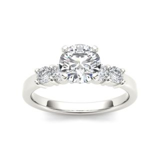 De Couer 14k White Gold 1 1/2ct TDW Diamond Classic Engagement Ring (H