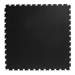 Perfection Floor Tile 20 1/2 in x 20 1/2 in Black Raised Coin Garage Flooring Tile