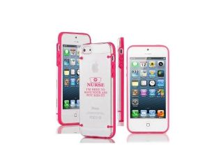 Apple iPhone 6 6s Ultra Thin Transparent Clear Hard TPU Case Cover Nurse Here to Save You (Hot Pink)