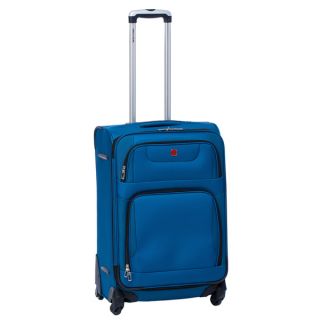 SwissGear SA7297 Blue 24 inch Expandable Spinner Upright Suitcase