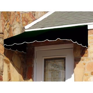 Awntech 76.5 in Wide x 36 in Projection Black Solid Slope Low Eave Window/Door Awning