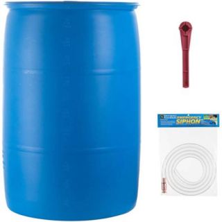 Emergency Essentials Food 55 Gallon Water Barrel Set, 3 pc