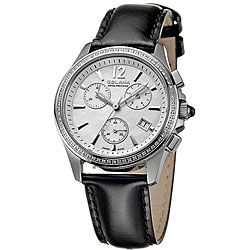 Golana Swiss Womens Aura Pro 200 Black Strap Diamond Watch