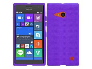 Nokia Lumia 735 Case   eForCity Rugged Rubber Silicone Soft Skin Gel Case Cover for Nokia Lumia 735, Purple