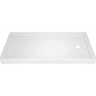 Delta Classic 400 32 in. x 60 in. Single Threshold Right Drain Shower Base in High Gloss White 40094R