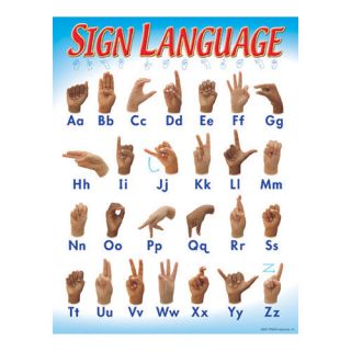 Trend Enterprises Sign Language Chart (Set of 3)