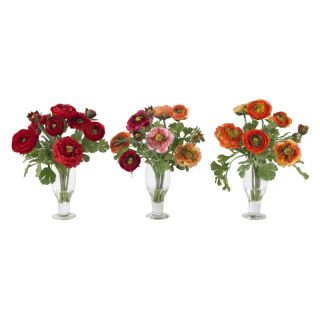 Ranunculus with Champagne Vase Set of 3