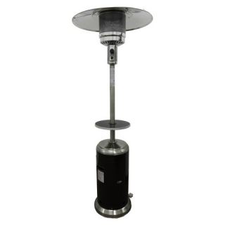 Garden Sun Tall Propane Patio Heater with Table   Stainless Steel and