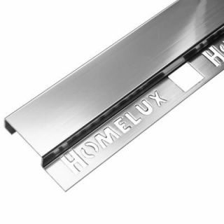 Homelux 1 in. x 6 ft. Chrome Effect Metal Tile Edge Luxury Trim H443916