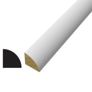Alexandria Moulding WM 105 3/4 in. x 3/4 in. x 96 in. Poplar Wood Primed Finger Jointed Quarter Round Moulding 0W105 97096C