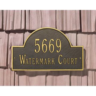 Whitehall Arch Marker 2 line Personalized Address Plaque   Address Plaques
