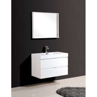 Kube Bath Bliss 36 Single Wall Mount Modern Bathroom Vanity Set
